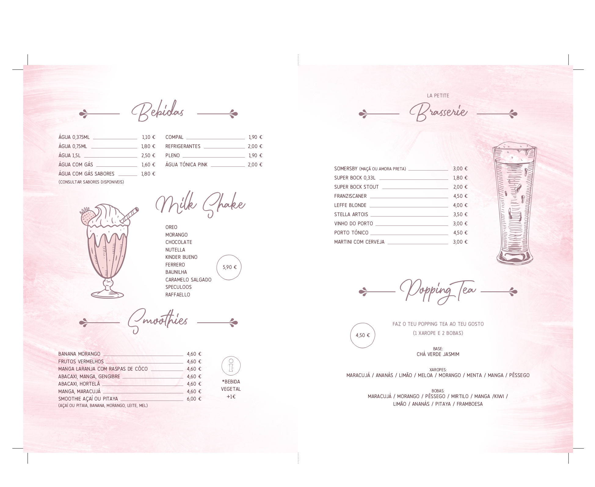 Sobremesas e Bebidas